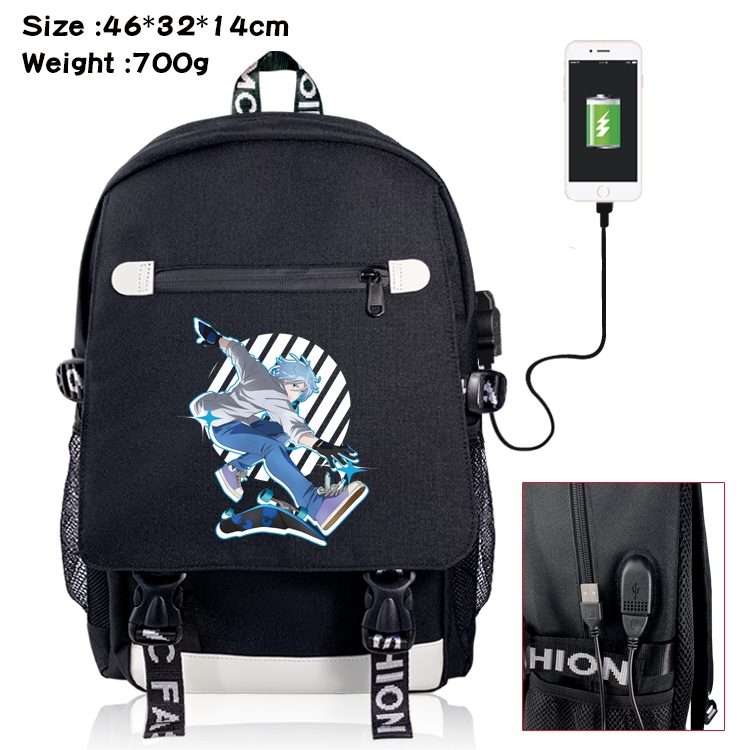 SK∞ Anime Nylon Flip Data Backpack Backpack 46X32X14CM