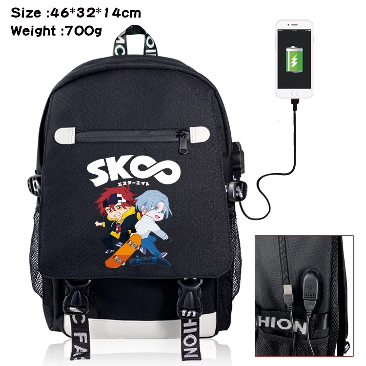 SK∞ Anime Nylon Flip Data Backpack Backpack 46X32X14CM