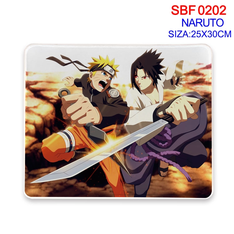 Naruto Anime peripheral edge lock mouse pad 25X30CM  SBF02