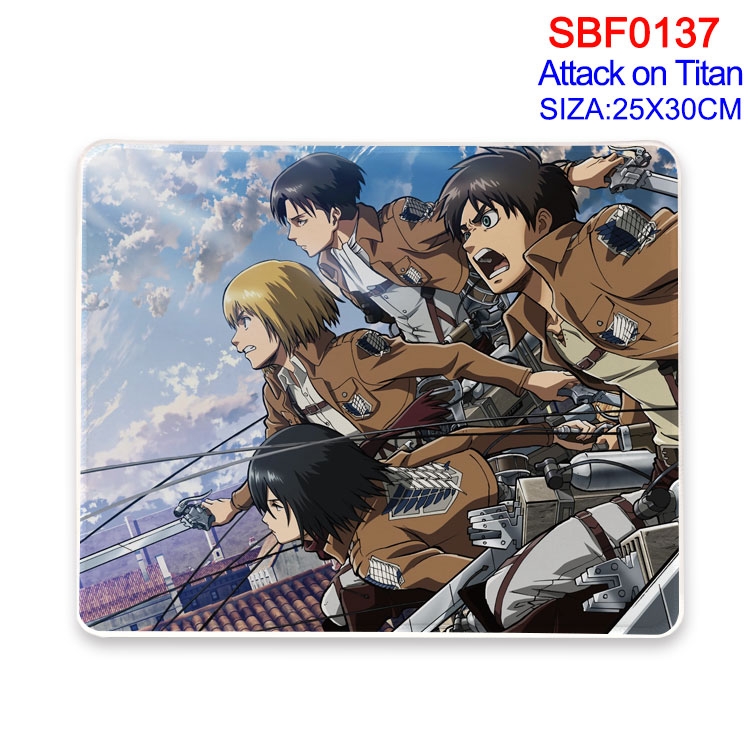 Shingeki no Kyojin Anime peripheral edge lock mouse pad 25X30CM SBF-137