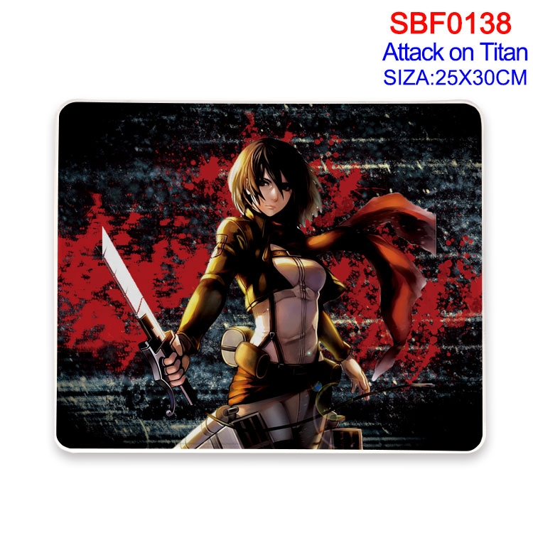 Shingeki no Kyojin Anime peripheral edge lock mouse pad 25X30CM  SBF-138
