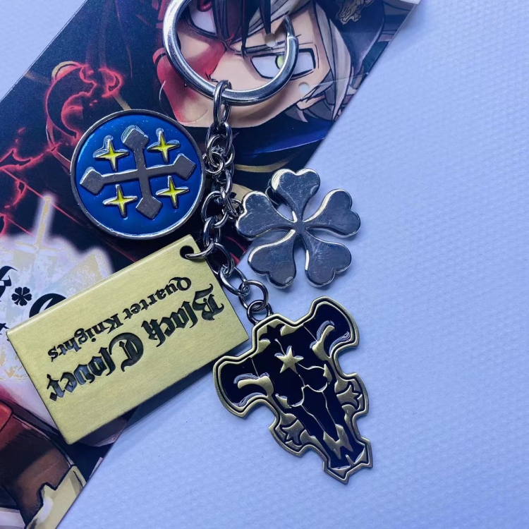 Black clover Anime Cartoon 4 Pendant Keychain Bag Pendant