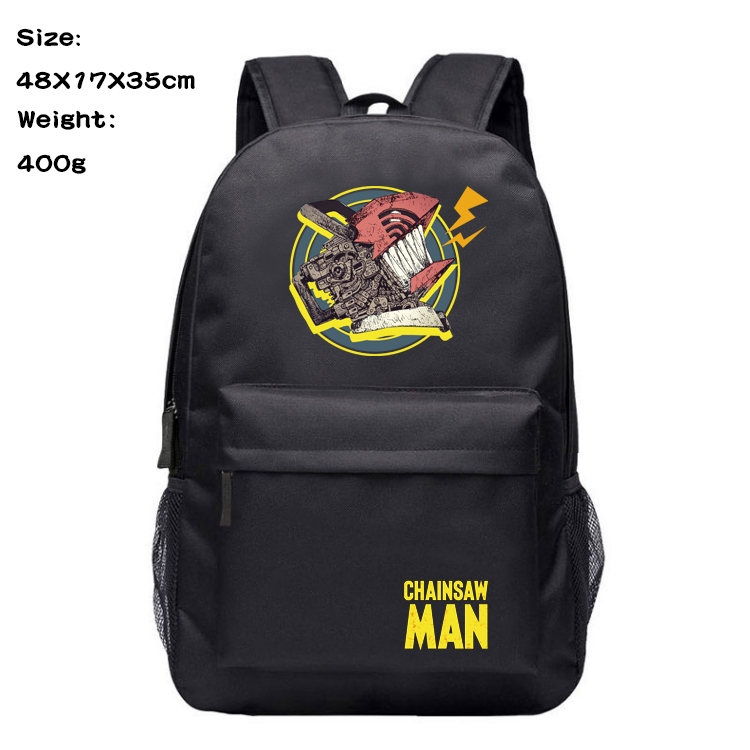 chainsaw man Anime Oxford Canvas Backpack Student Schoolbag 48X17X35CM