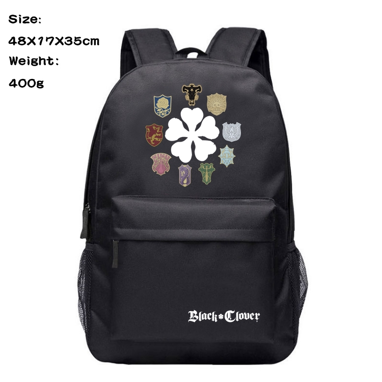 Black Clover Anime Oxford Canvas Backpack Student Schoolbag 48X17X35CM