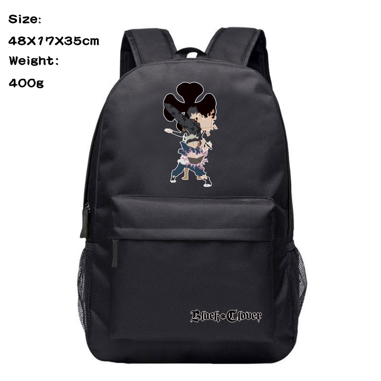 Black Clover Anime Oxford Canvas Backpack Student Schoolbag 48X17X35CM