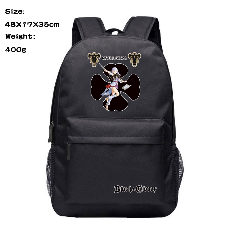 Black Clover Anime Oxford Canvas Backpack Student Schoolbag 48X17X35CM