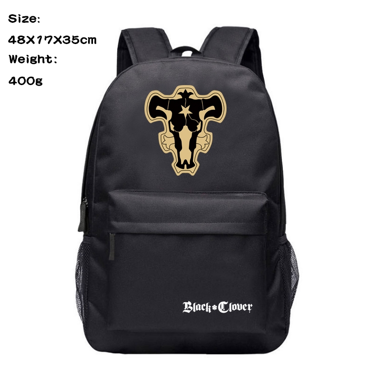 Black Clover Anime Oxford Canvas Backpack Student Schoolbag 48X17X35CM