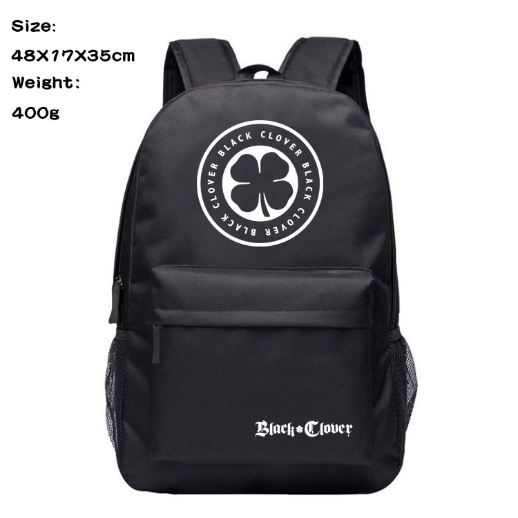 Black Clover Anime Oxford Canvas Backpack Student Schoolbag 48X17X35CM