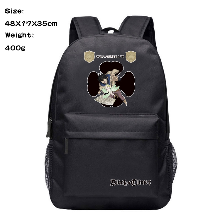 Black Clover Anime Oxford Canvas Backpack Student Schoolbag 48X17X35CM