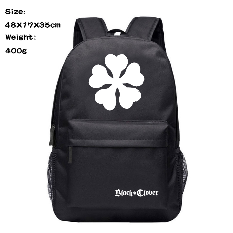 Black Clover Anime Oxford Canvas Backpack Student Schoolbag 48X17X35CM