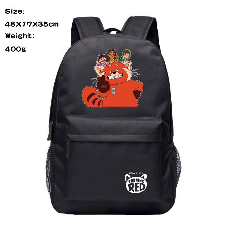 Turning Red Anime Oxford Canvas Backpack Student Schoolbag 48X17X35CM