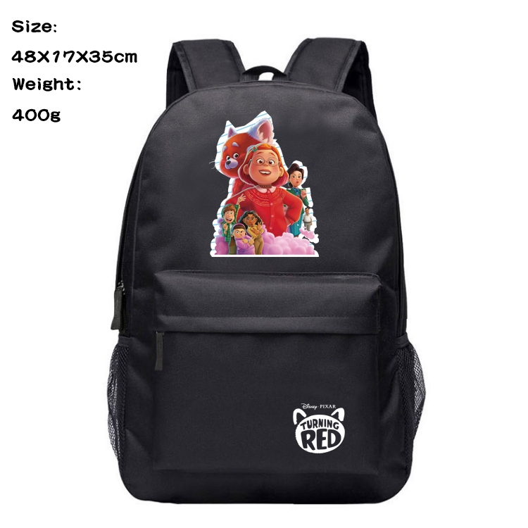 Turning Red Anime Oxford Canvas Backpack Student Schoolbag 48X17X35CM