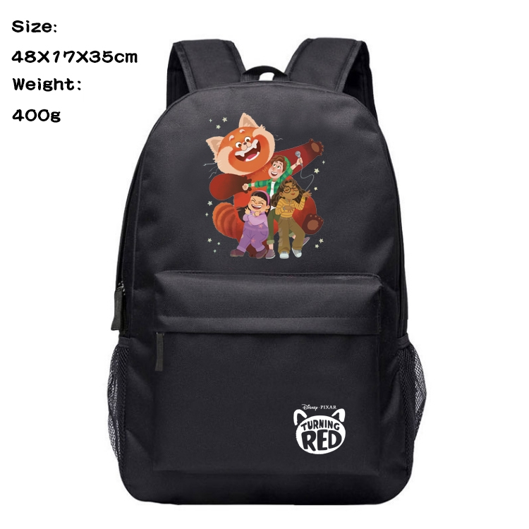 Turning Red Anime Oxford Canvas Backpack Student Schoolbag 48X17X35CM