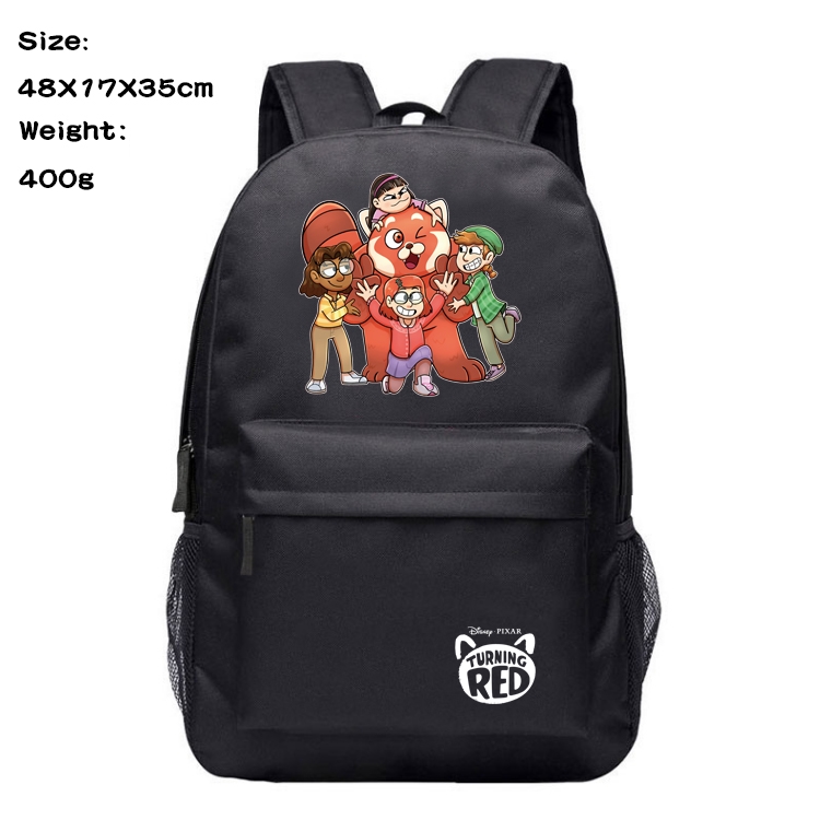 Turning Red Anime Oxford Canvas Backpack Student Schoolbag 48X17X35CM