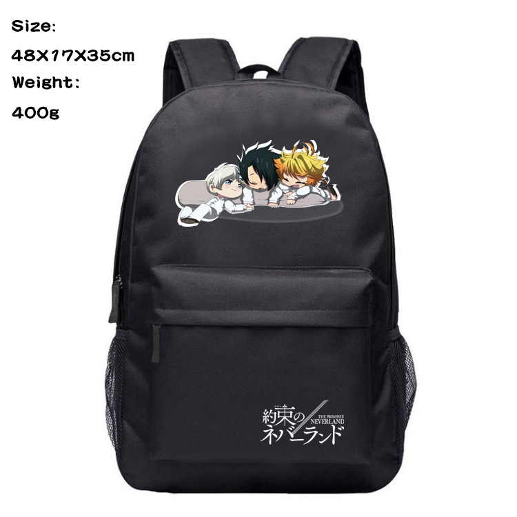 The Promised Neverla Anime Oxford Canvas Backpack Student Schoolbag 48X17X35CM