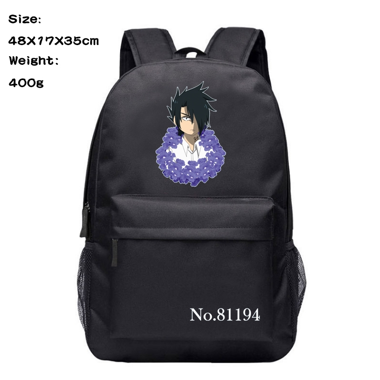 The Promised Neverla Anime Oxford Canvas Backpack Student Schoolbag 48X17X35CM