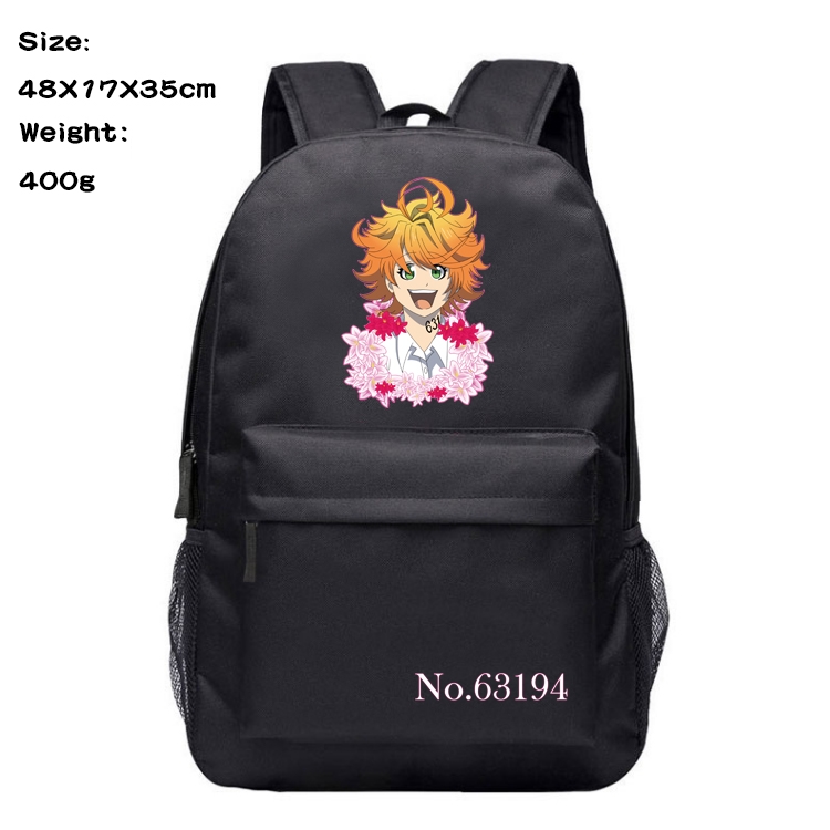 The Promised Neverla Anime Oxford Canvas Backpack Student Schoolbag 48X17X35CM