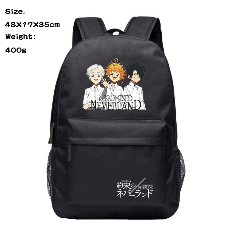 The Promised Neverla Anime Oxford Canvas Backpack Student Schoolbag 48X17X35CM