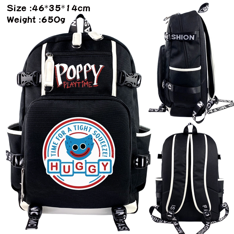 poppy playtime Anime Data USB Backpack Cartoon Printing Student Backpack 46X35X14CM