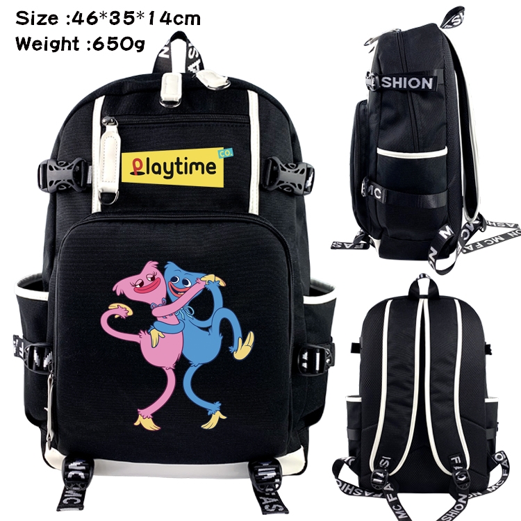 poppy playtime Anime Data USB Backpack Cartoon Printing Student Backpack 46X35X14CM