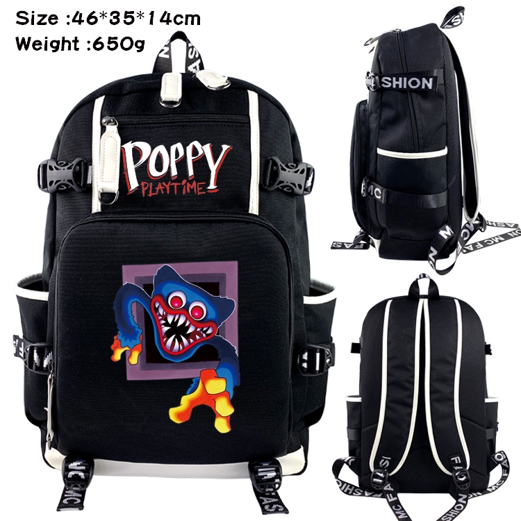 poppy playtime Anime Data USB Backpack Cartoon Printing Student Backpack 46X35X14CM