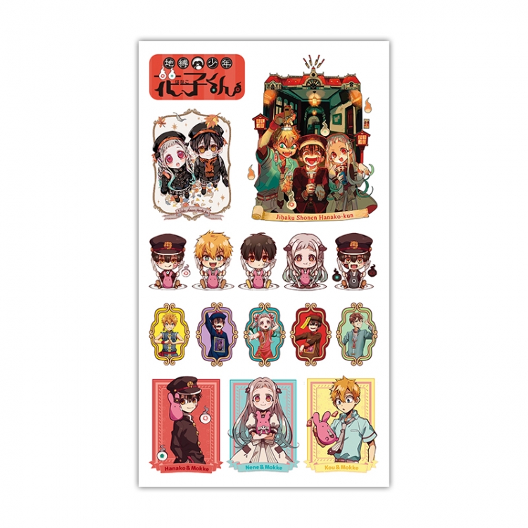 Toilet-bound Hanako-kun  Anime Mini Tattoo Stickers Personality Stickers 10.6X6.1CM  100 pieces from the batch