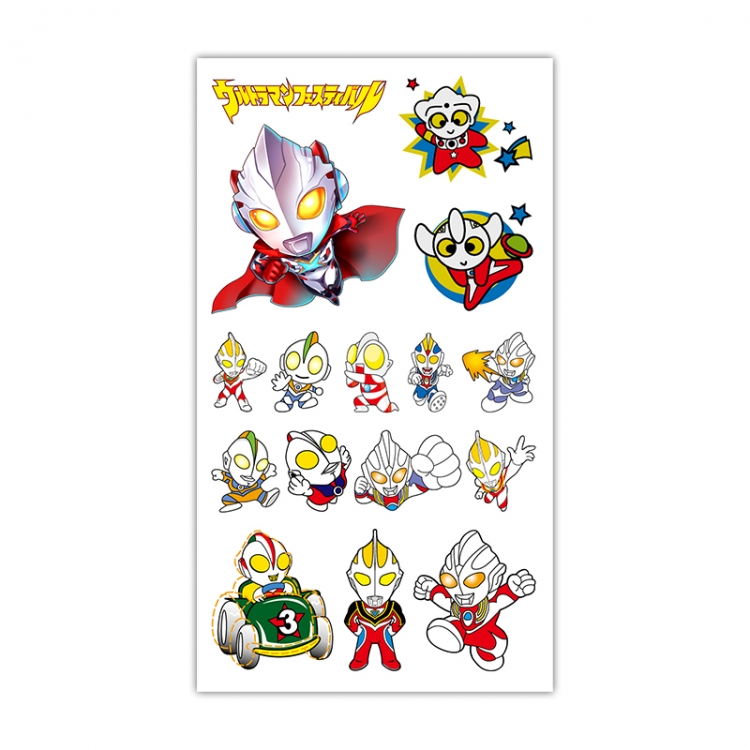 Ultraman Anime Mini Tattoo Stickers Personality Stickers 10.6X6.1CM  100 pieces from the batch