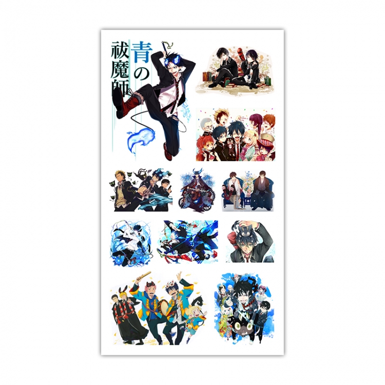 Ao no Exorcist Anime Mini Tattoo Stickers Personality Stickers 10.6X6.1CM  100 pieces from the batch