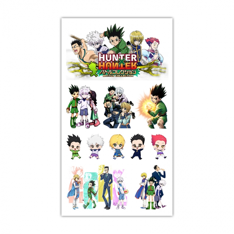 HunterXHunter Anime Mini Tattoo Stickers Personality Stickers 10.6X6.1CM  100 pieces from the batch