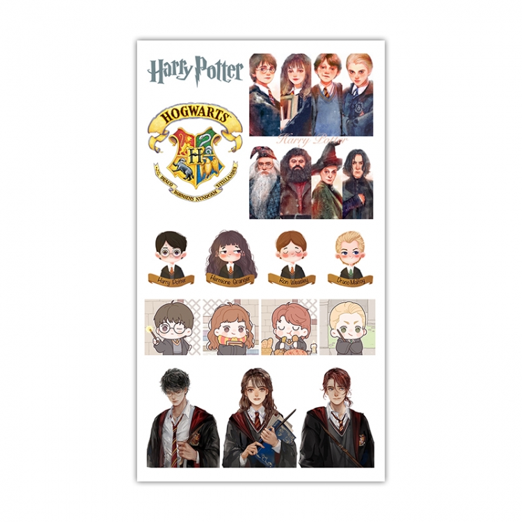 Harry Potter Anime Mini Tattoo Stickers Personality Stickers 10.6X6.1CM  100 pieces from the batch