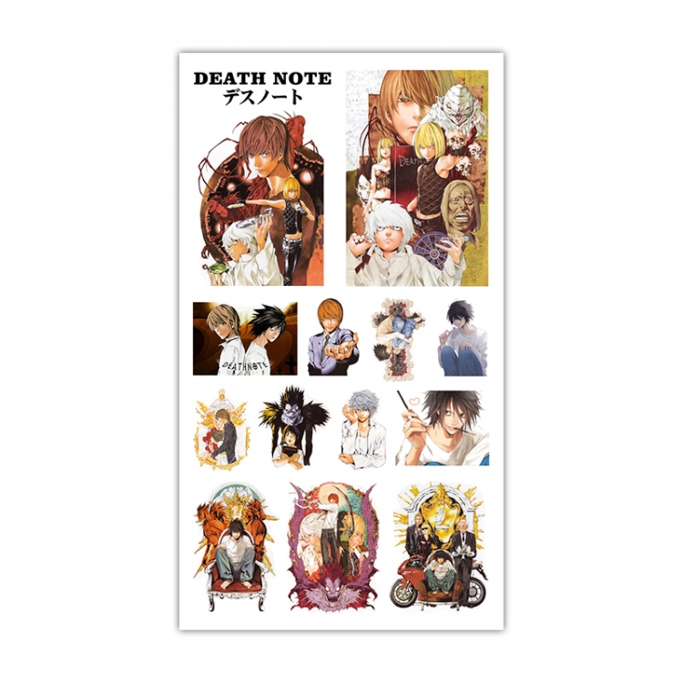 Death note Anime Mini Tattoo Stickers Personality Stickers 10.6X6.1CM  100 pieces from the batch