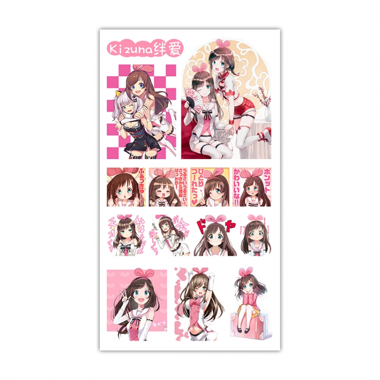 Kizuna Anime Mini Tattoo Stickers Personality Stickers 10.6X6.1CM  100 pieces from the batch