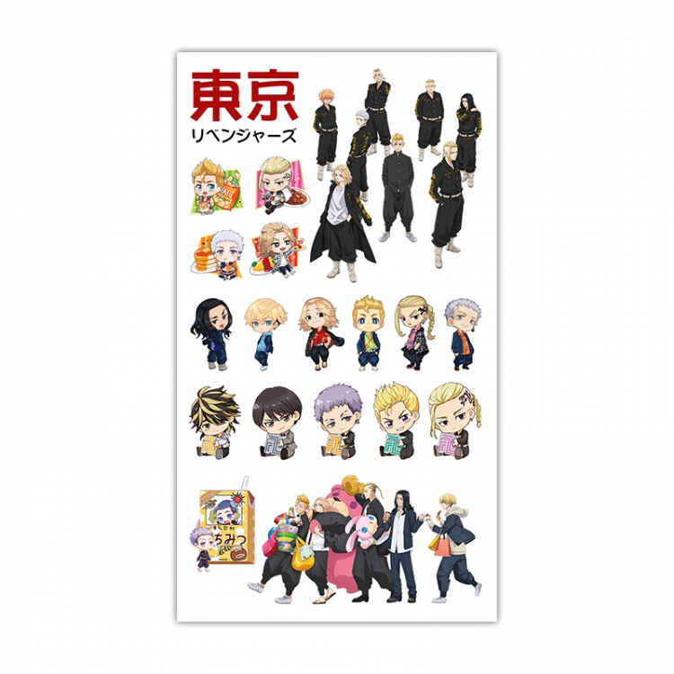 Tokyo Revengers Anime Mini Tattoo Stickers Personality Stickers 10.6X6.1CM  100 pieces from the batch