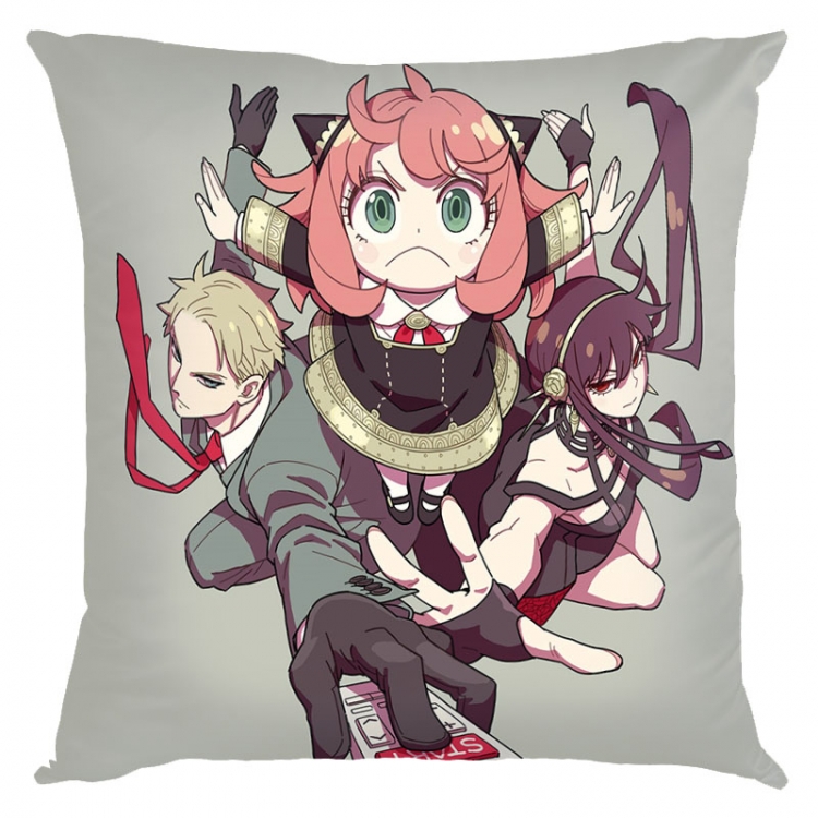 SPY×FAMILY Anime square full-color pillow cushion 45X45CM NO FILLING  J2-33