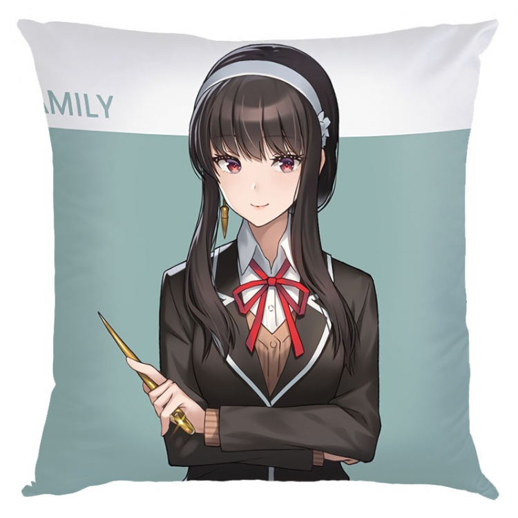 SPY×FAMILY Anime square full-color pillow cushion 45X45CM NO FILLING  J2-88