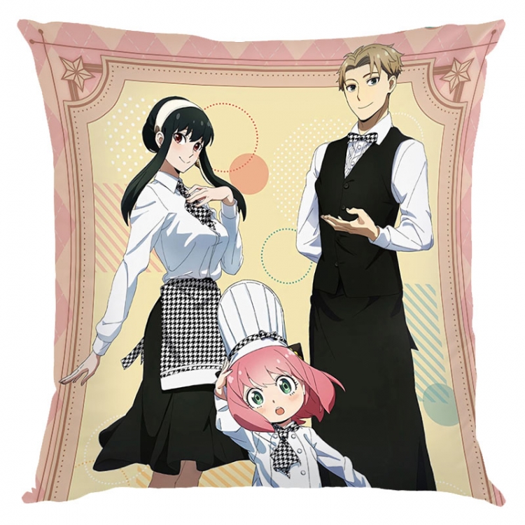 SPY×FAMILY Anime square full-color pillow cushion 45X45CM NO FILLING  J2-35