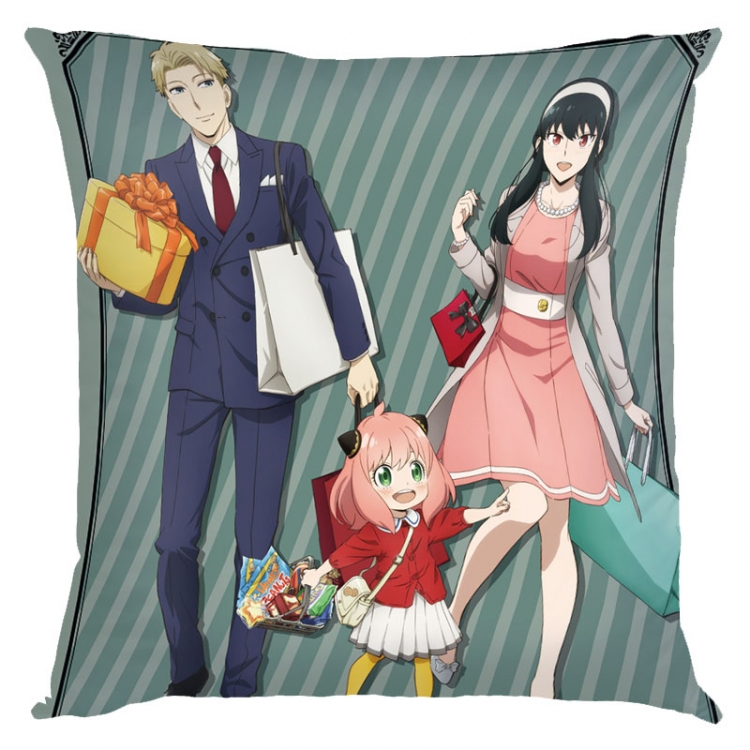 SPY×FAMILY Anime square full-color pillow cushion 45X45CM NO FILLING  J2-54