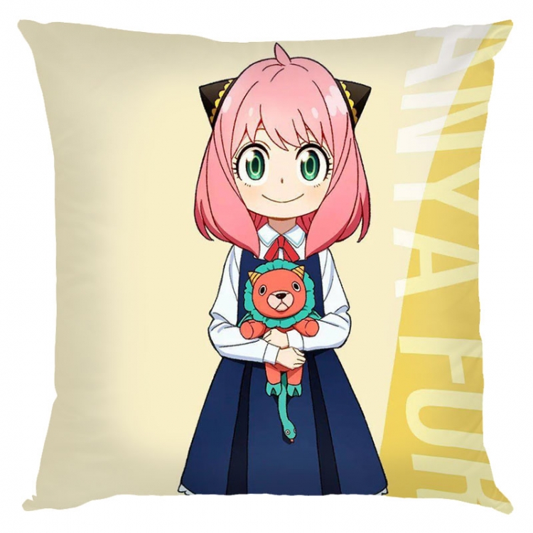 SPY×FAMILY Anime square full-color pillow cushion 45X45CM NO FILLING  J2-62