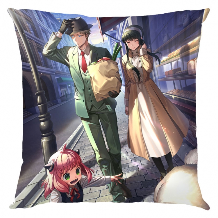 SPY×FAMILY Anime square full-color pillow cushion 45X45CM NO FILLING  J2-21