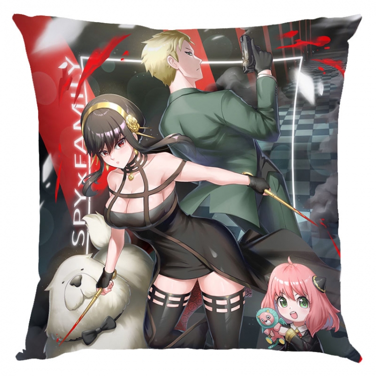 SPY×FAMILY Anime square full-color pillow cushion 45X45CM NO FILLING   J2-51