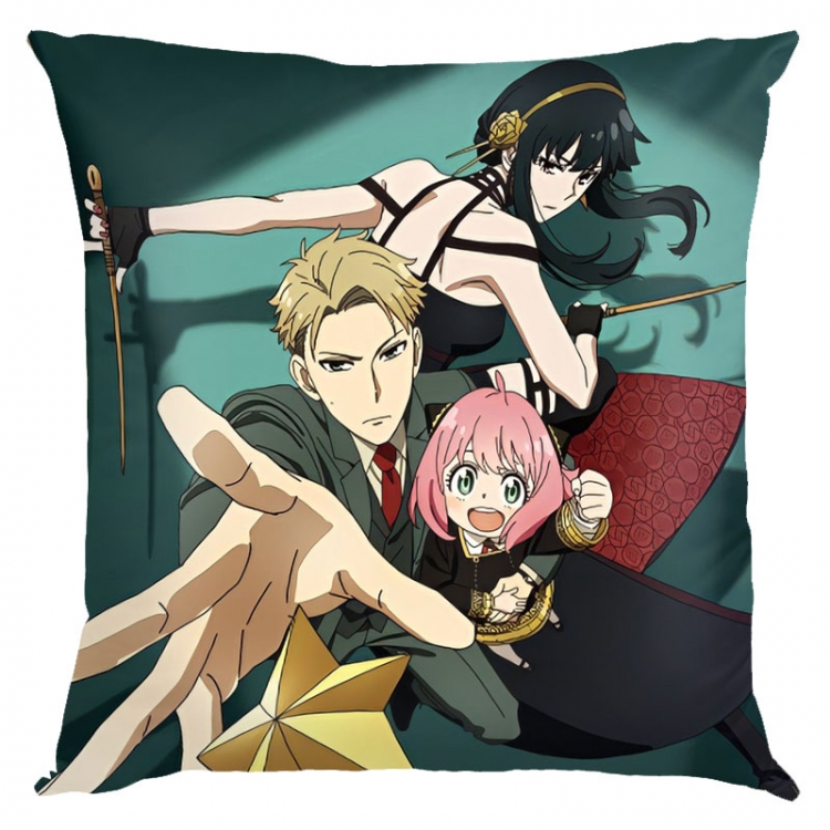 SPY×FAMILY Anime square full-color pillow cushion 45X45CM NO FILLING  J2-34