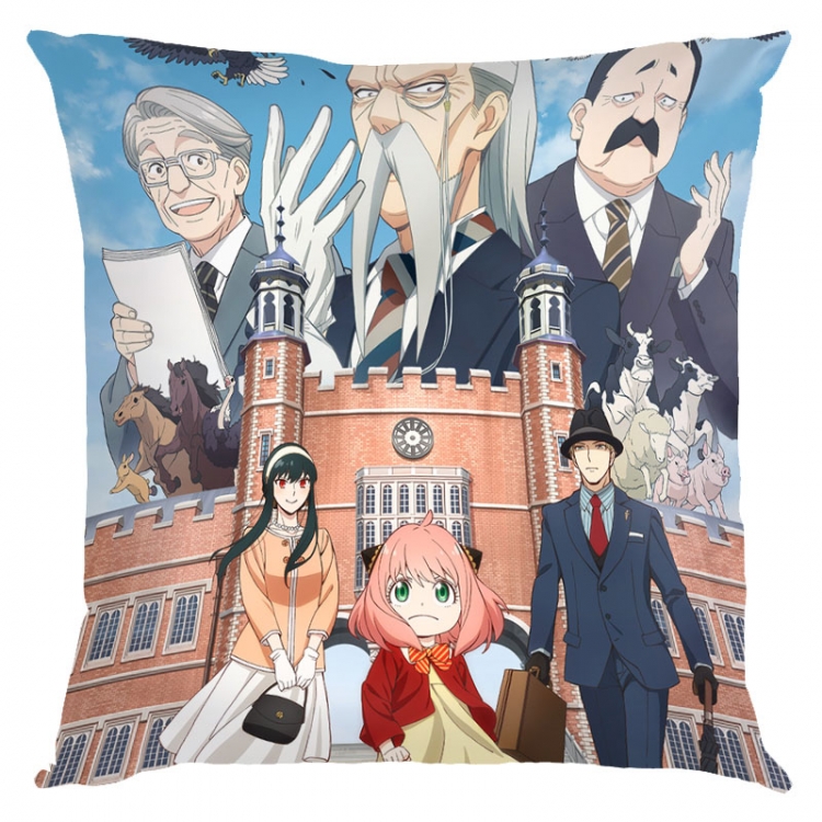 SPY×FAMILY Anime square full-color pillow cushion 45X45CM NO FILLING  J2-43