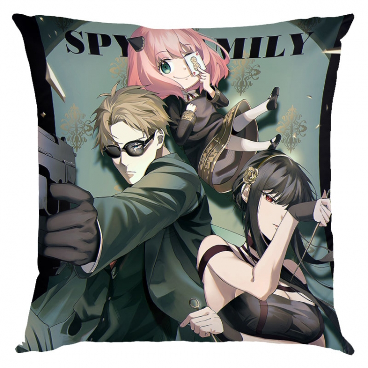 SPY×FAMILY Anime square full-color pillow cushion 45X45CM NO FILLING  J2-17