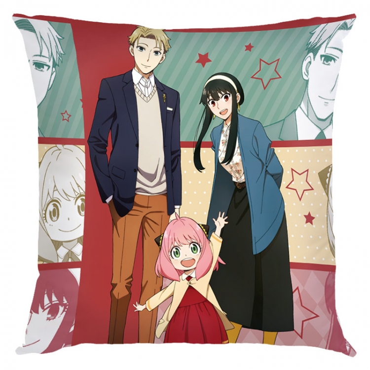 SPY×FAMILY Anime square full-color pillow cushion 45X45CM NO FILLING  J2-14