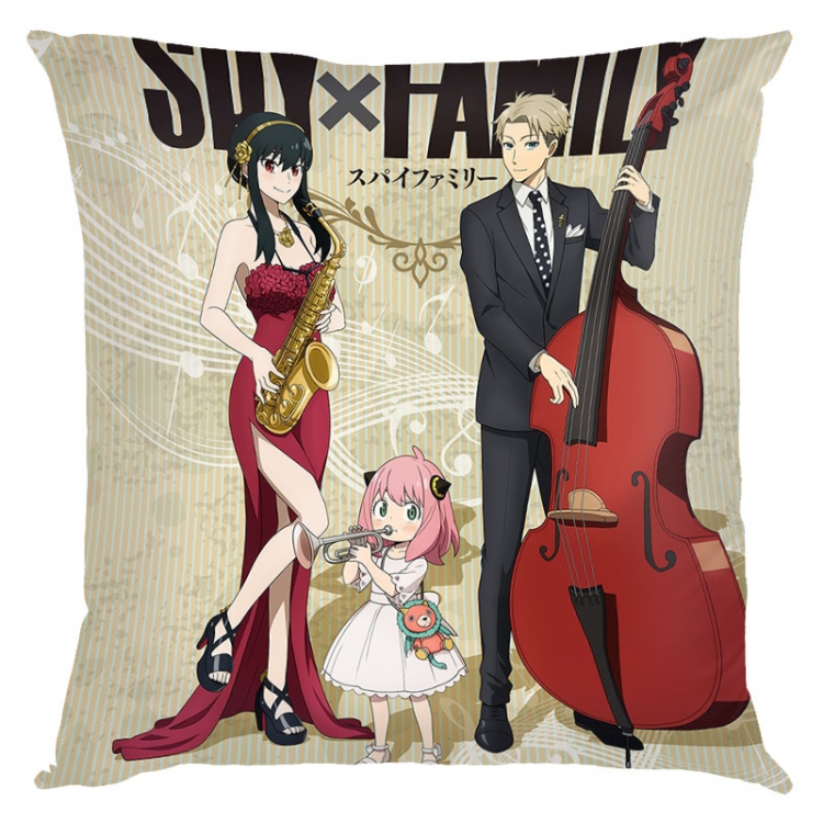 SPY×FAMILY Anime square full-color pillow cushion 45X45CM NO FILLING   J2-9