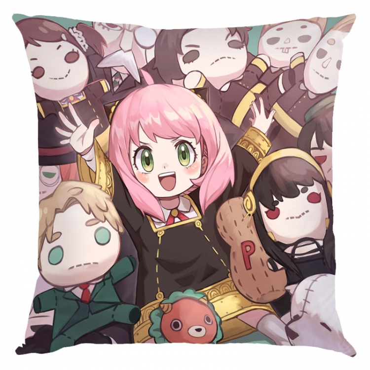 SPY×FAMILY Anime square full-color pillow cushion 45X45CM NO FILLING  J2-22