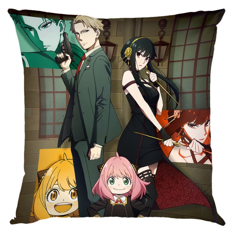 SPY×FAMILY Anime square full-color pillow cushion 45X45CM NO FILLING   J2-16