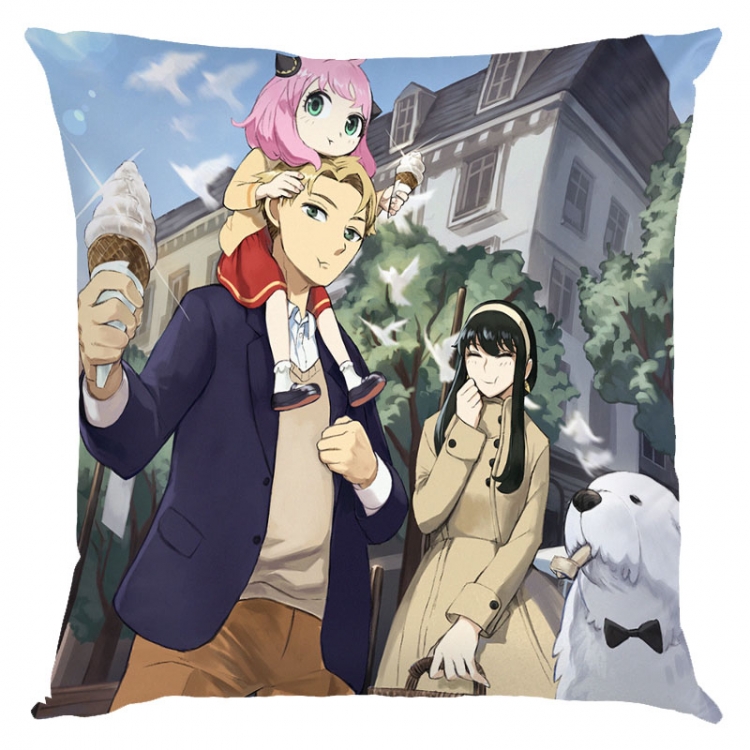 SPY×FAMILY Anime square full-color pillow cushion 45X45CM NO FILLING   J2-45