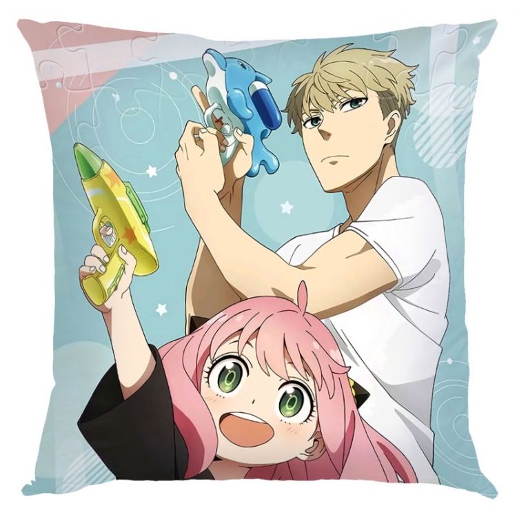 SPY×FAMILY Anime square full-color pillow cushion 45X45CM NO FILLING  J2-8