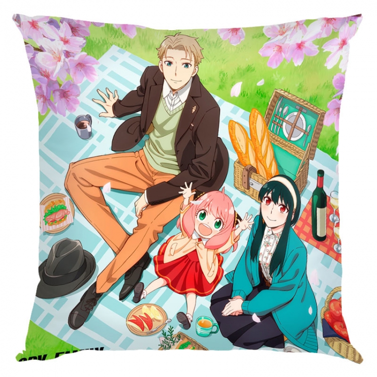 SPY×FAMILY Anime square full-color pillow cushion 45X45CM NO FILLING  J2-38